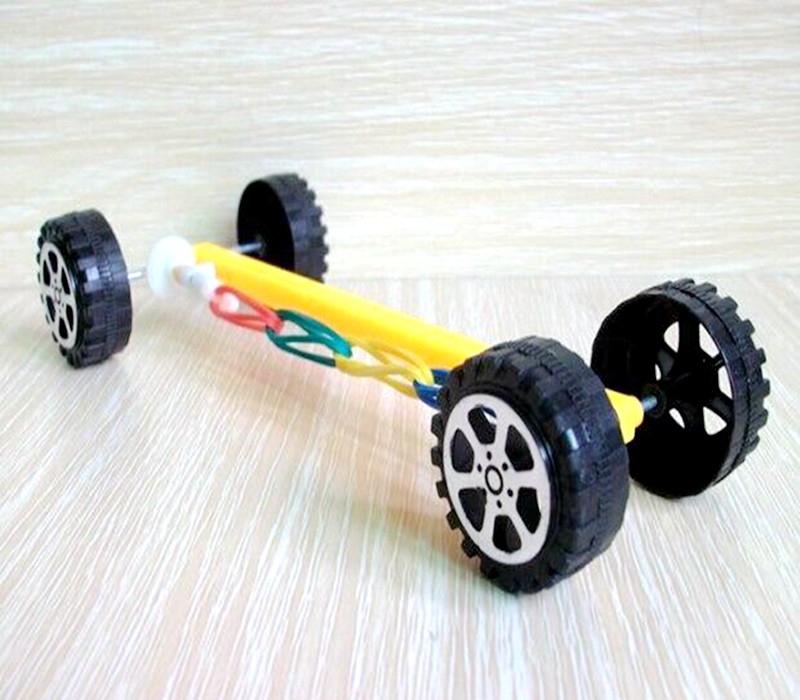 发条车 橡筋动力回力车 DIY手工科技小制作小发明 科学玩教具