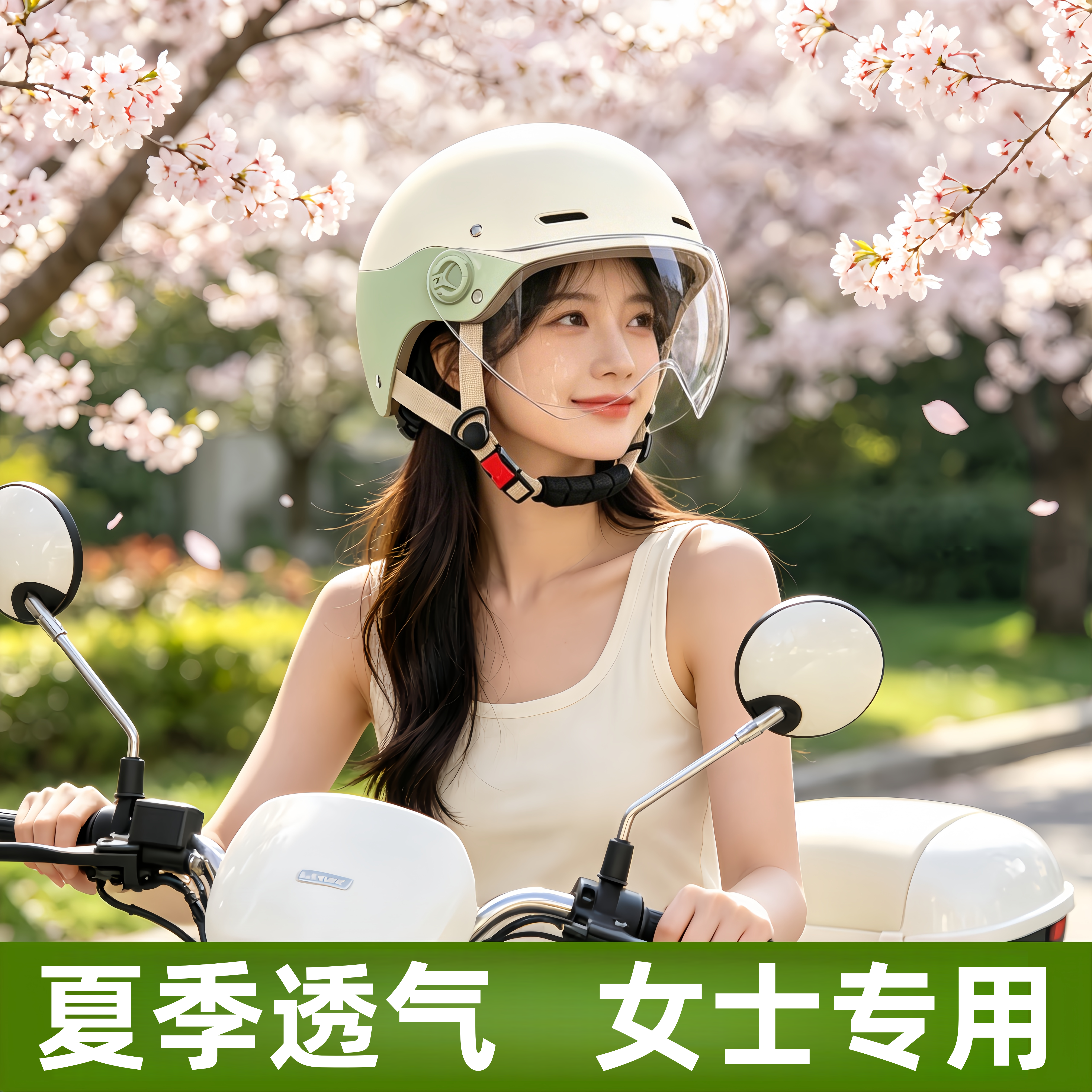 夏季女透气头盔年轻时尚不压头发
