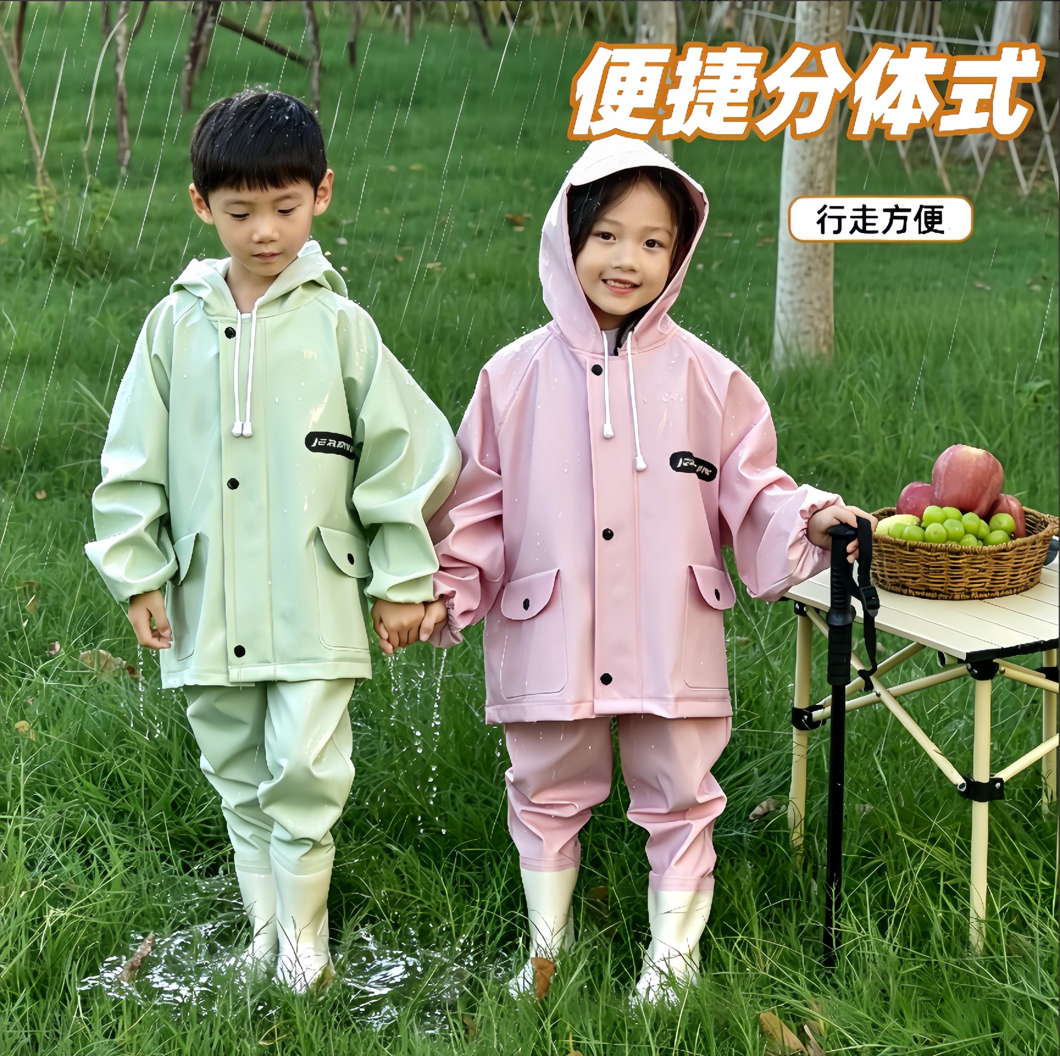 儿童分体雨衣雨天上学不担心湿身