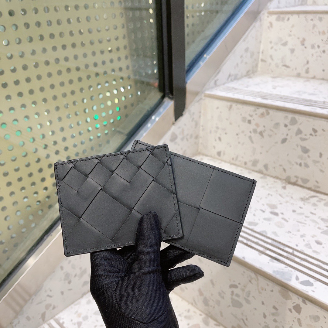 一片式手工编织真皮卡包多卡位通用新款牛皮薄款纯色拉链短款卡套