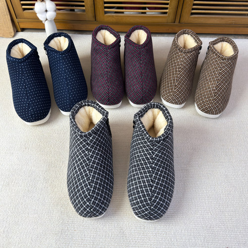 冬季加绒加厚男女居家保暖棉鞋