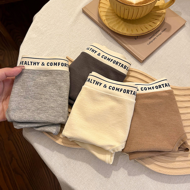 内裤女生德绒保暖女士磨毛纯棉全棉抗菌档中腰少女秋冬大码三角裤