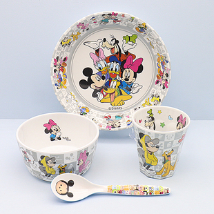 儿童碗防摔家用可爱中大童套装网红宝宝餐碗卡通小孩吃饭专用碗杯