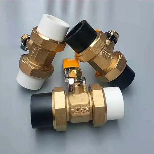 PE-PPR塑料水管接头阀门双活接铜球阀202532热熔焊接球阀全铜加厚
