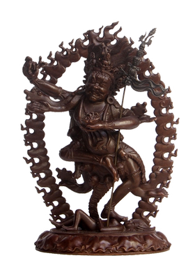 真古意 铜愤怒佛母空行母佛像摆件藏传佛堂居家供奉工艺品摆设