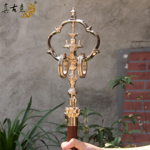 真古意  铜锡杖行脚禅杖东密比丘杖响杖鸣杖锡杖法器唐密言宗法杖