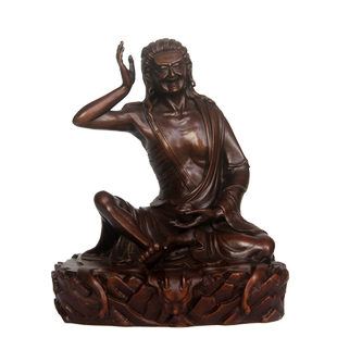 真古意 铜米拉日巴佛像摆件 噶举派铜像祖师居家佛堂工艺品摆放