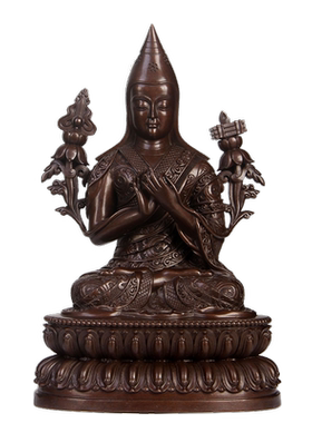 麦彭仁波切纯铜密宗祖师像摆件