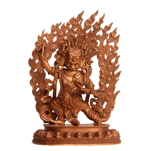 真古意 铜金刚手菩萨佛像摆件紫铜金刚手居家随身供奉工艺品