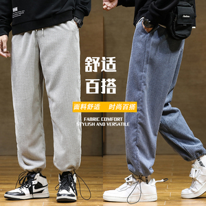 2021潮牌男宽松裤潮流百搭长裤灯芯绒大码休闲裤KB555