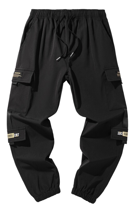 港风/男个性拼料宽松多袋裤百搭工装裤D72P35平铺,男装休闲裤,星座1106-3（原星座1111）