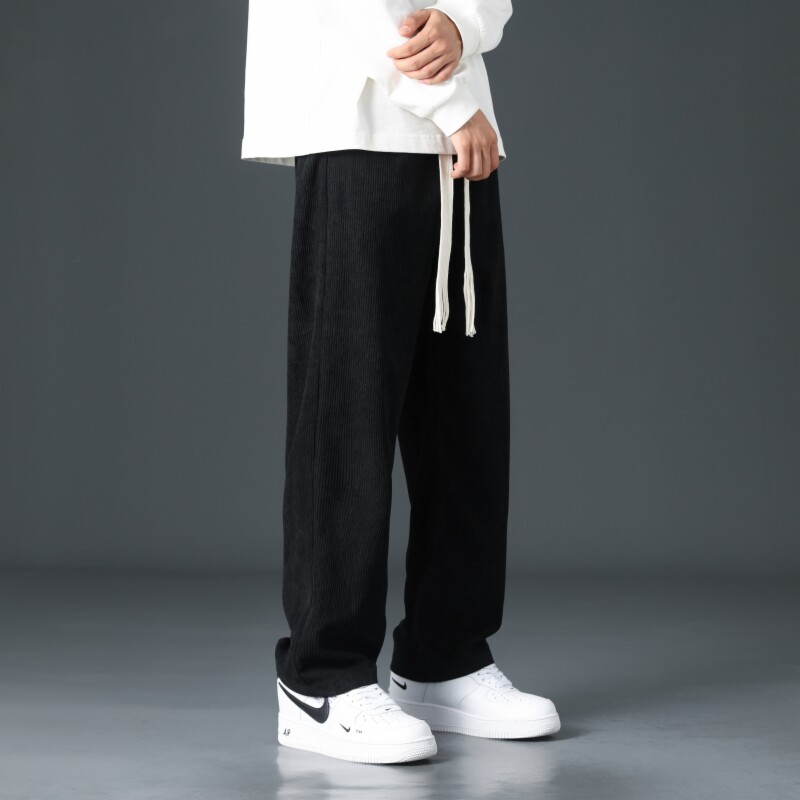 灰墙高品质男士运动裤灯芯绒宽松休闲裤直筒裤CK138P45,男装休闲裤,星座1106-3（原星座1111）