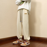 男士加厚加绒运动卫裤长裤拖地休闲男直筒潮抽绳K223AP45，男装休闲裤，星座1106-3（原星座1111）