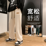 秋冬男士加绒休闲卫裤长裤直筒束脚男直筒潮抽绳K223AP45，男装休闲裤，星座1106-3（原星座1111）