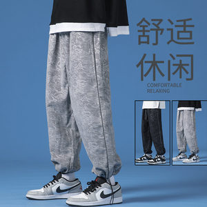 秋季男士抽绳迷彩休闲男裤图片