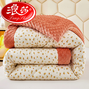 浪莎可机洗豆豆被春秋冬季厚被子单人学生成人大人双人四季通用
