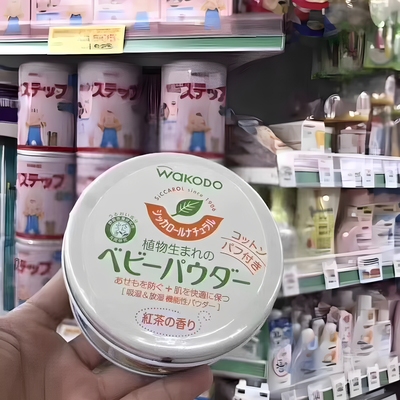 日本本土版和光堂爽身粉天然植物配方含玉米淀粉不含滑石粉添加剂
