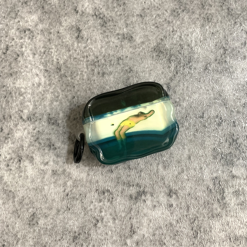 优品躺平泳池人物airpods4耳机壳