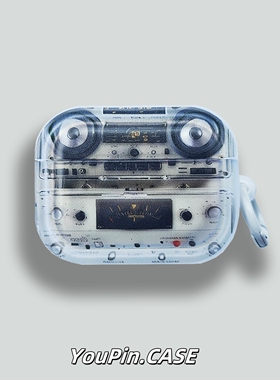 复古收音机适用苹果airpodspro4代耳机保护套趣味pro4耳机壳airpods1/2代通用降噪透明防摔新款PRO3软壳