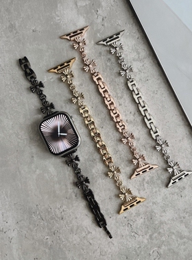 克罗心苹果手表AppleWatch钢带适用Series10保护壳潮38/40/41表带