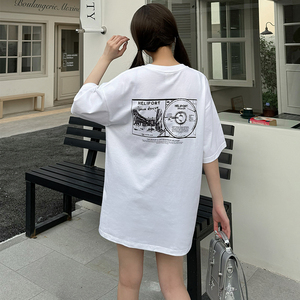 HELIPORT停机坪 复古CD卡短袖T男女情侣潮牌休闲半袖宽松潮牌T恤