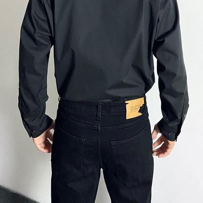 HELIPORT停机坪 破碎感皮标牛仔裤潮牌男女高街微喇叭直筒裤