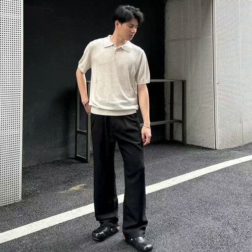 HELIPORT停机坪 美式基础款纯色百搭直筒宽松休闲西装裤 男女同款