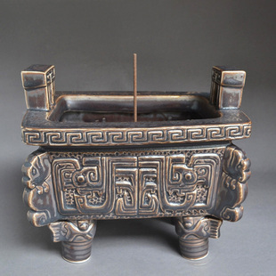 长方形鼎香炉家用室内四足方鼎炉室外祠堂寺庙祭祀香鼎炉陶瓷大号