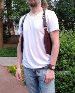 欧美背带腋下挎包男士户外手机包可调节拉链小包Underarm satchel