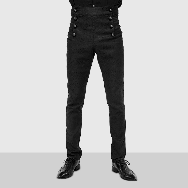 外贸欧美男士长裤蒸汽朋克复古制服西装外裤Punk vintage pants。