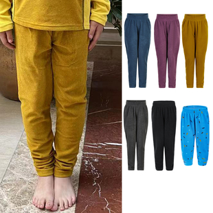 【抓绒裤】速干运动中间层摇粒绒加绒滑雪窄腿裤保暖儿童内衣冬季