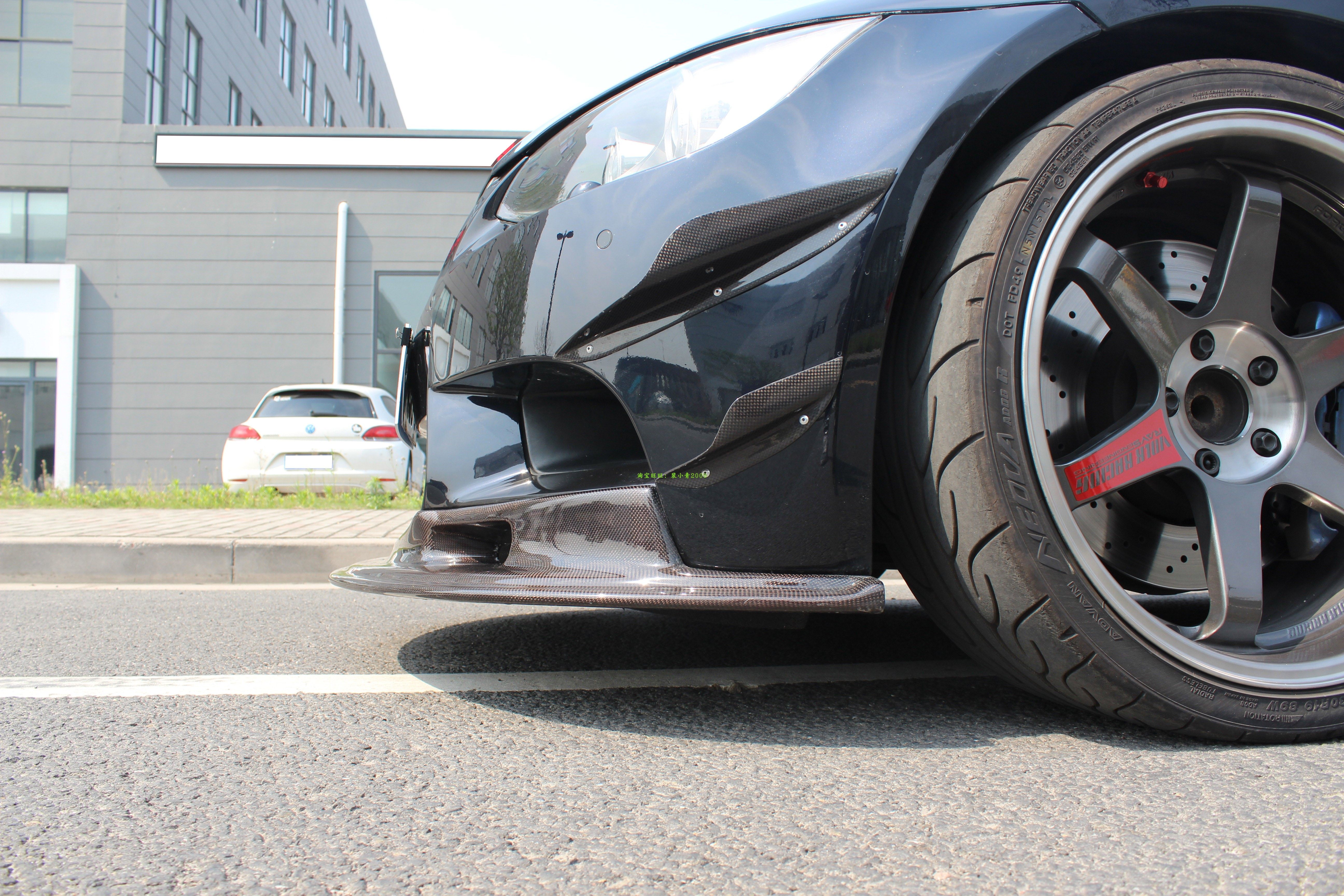 适用于宝马汽车M3/E92/E93/E90前杠风刀/前包围扰流板-KC款碳纤维