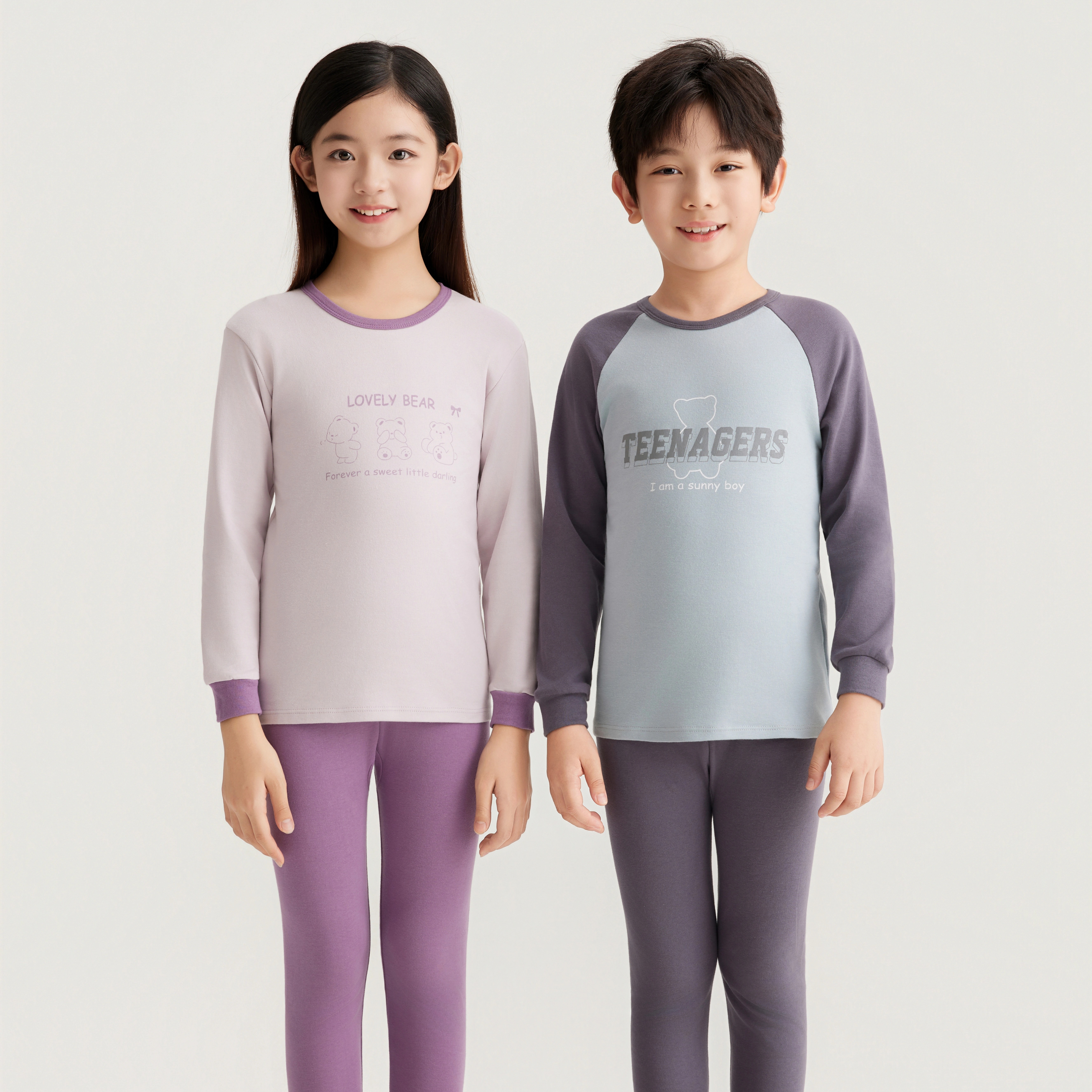 春秋男女同款纯棉A类秋衣秋裤