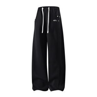 男新款 休闲裤 宽松直筒裤 潮流百搭运动长裤 子 棉裤 纯色轻奢裤 春夏季