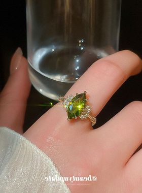 高级感女14真金电镀椭圆戒轻奢