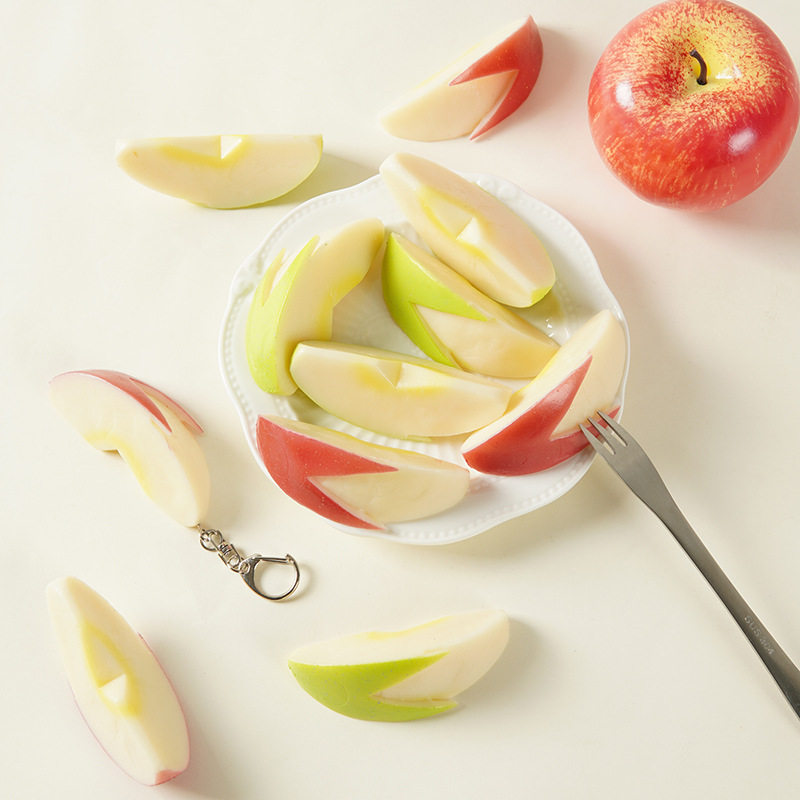 PVC仿真趣味削皮苹果瓣模型趣味仿真水果钥匙包包挂件食玩苹果瓣,鲜花速递/花卉仿真/绿植园艺,仿真果蔬,淘宝优惠券,粉丝福利购,淘宝优惠卷