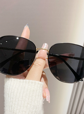 腾悦偏光防紫外线圆形时尚女墨镜