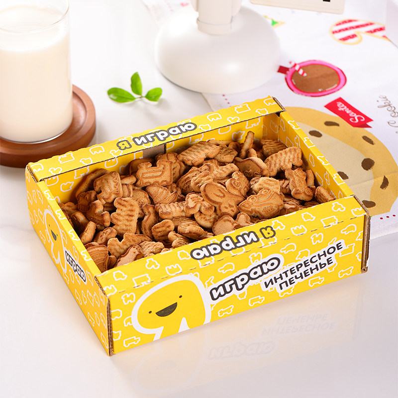 爱比可帝瓦玩具可可奶酪味小饼干俄罗斯进口280g休闲零食早餐儿童