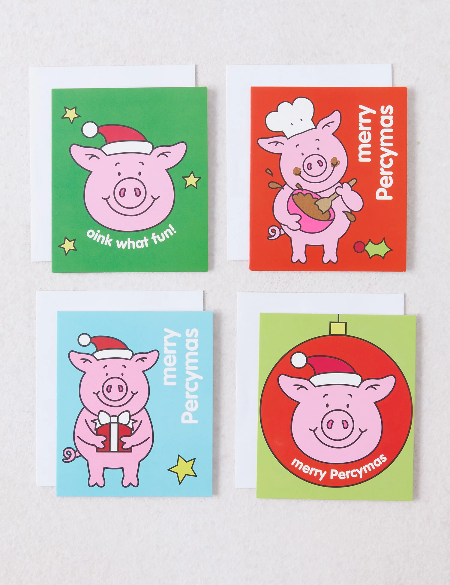 现货英国MS玛莎marks spencer percy pig小猪佩奇圣诞贺卡30片装