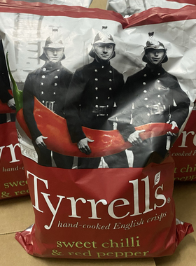 英国tyrrells泰瑞手工烟熏辣椒海盐香葱奶酪黑胡椒甜辣椒薯片零食