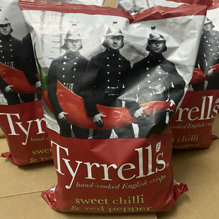 英国tyrrells泰瑞手工烟熏辣椒海盐香葱奶酪黑胡椒甜辣椒薯片零食