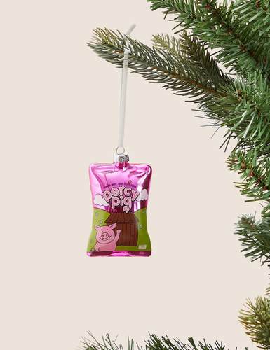 现货英国MS玛莎marks spencer percy pig圣诞树玻璃迷你挂件挂坠
