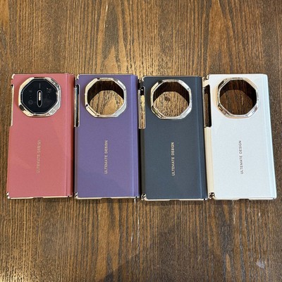 新款三折叠适用华为mateXTs壳matext非凡大师双中轴保护套素皮XT全包防摔超薄外新