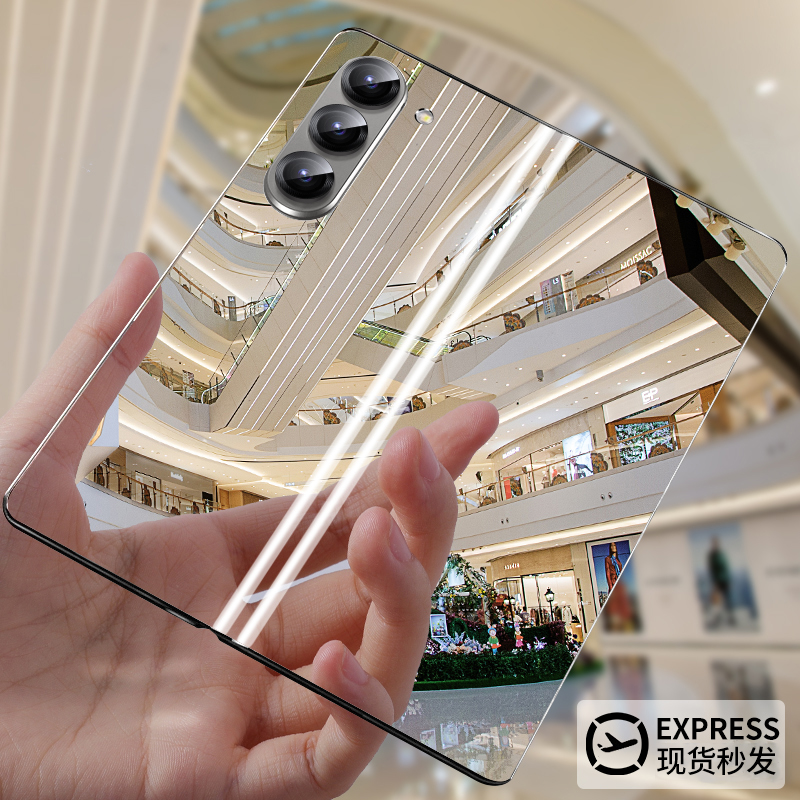 适用三星zfold6手机壳Fold6新款超薄透明折叠屏保护套galaxy带铰链硬不发黄镜头全包防摔男女外z高级感简约彤