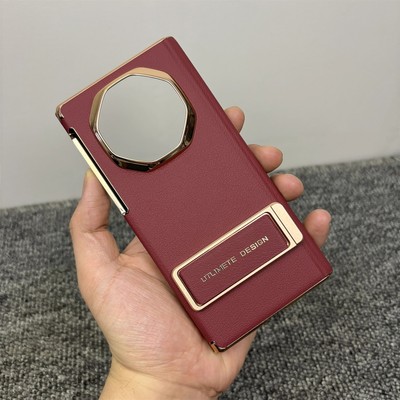 磁吸双中轴保护适用华为MateXT三折叠手机壳新款matext非凡大师支架腕带保护套xt全包真皮防摔商务男女款外壳