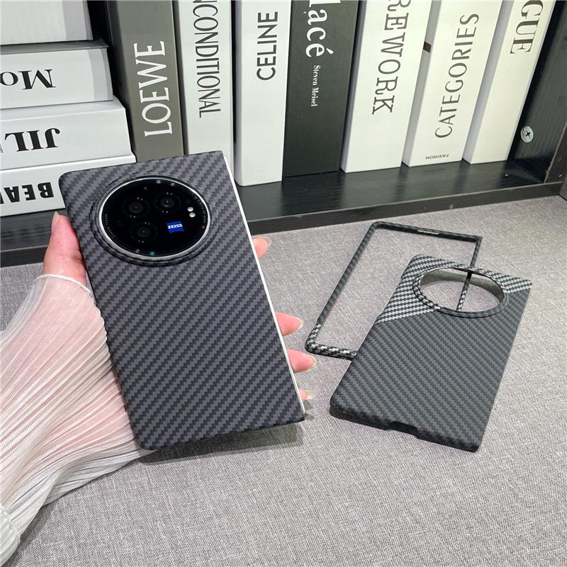 适用vivoxfold3手机壳碳纤维超薄xfold3pro折叠屏保护套防摔xfold2新款华为matex5典藏版硬壳x3男女创意高端