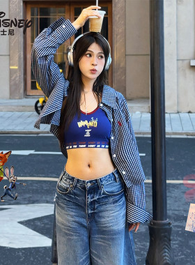 迪士尼吊带背心白色内搭女