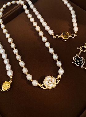 XKDDCT78mm天然淡水珍珠项链女气