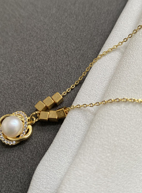 XKDDCT新款花环个性项链天然淡水