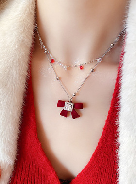 XKDDCT安可拉红色蝴蝶结圆形爱心